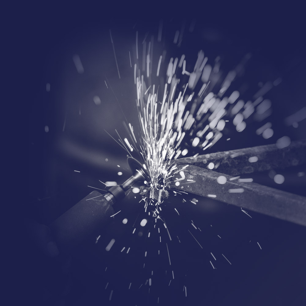 Decorative Element with Welding Sparks