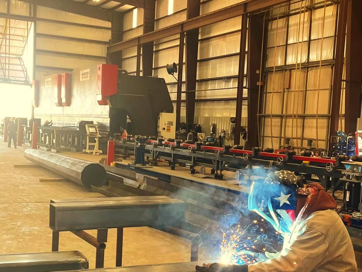 A welder working